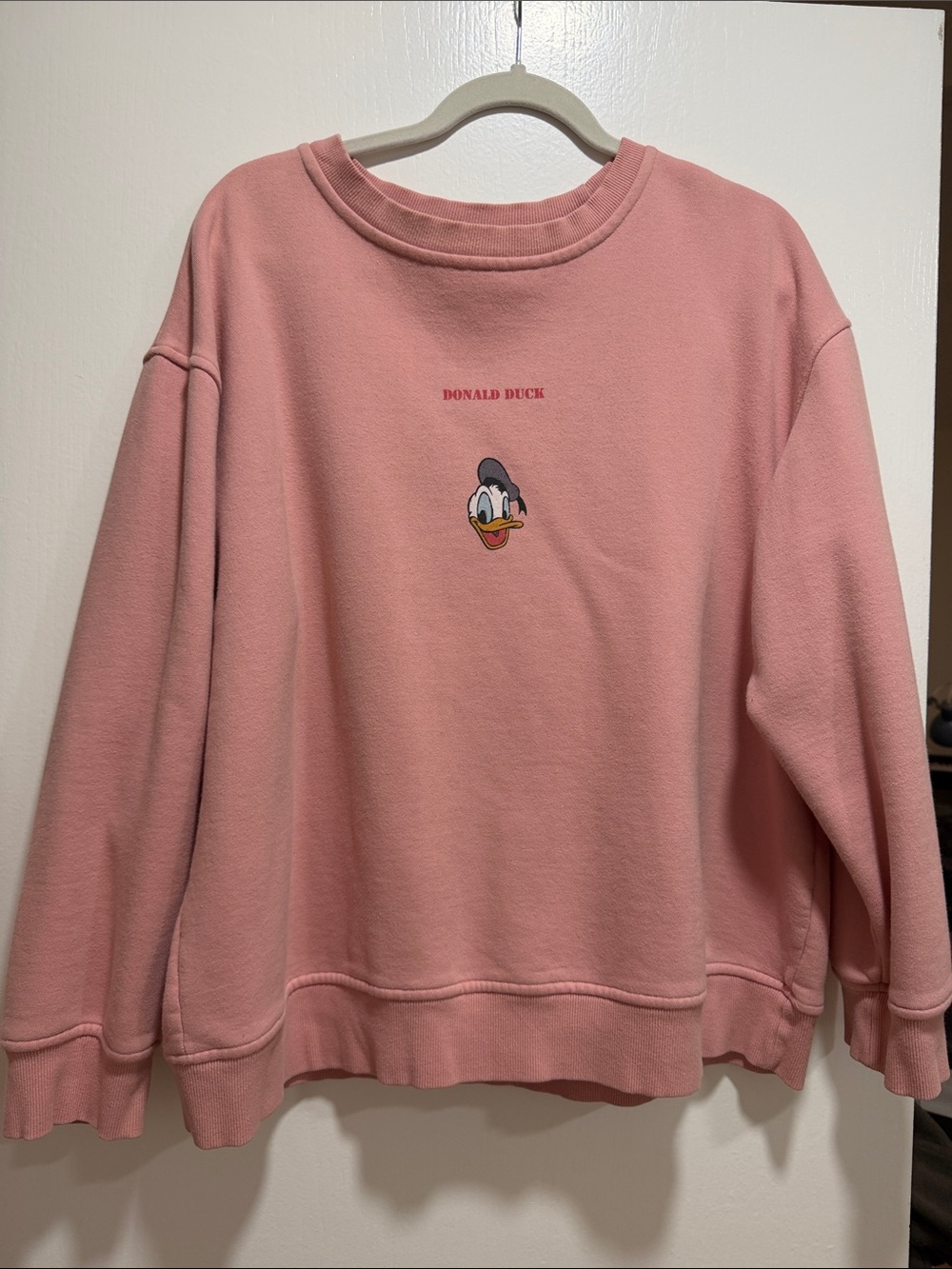 Ordinary People Pink Crewneck Sweater Donald Duck